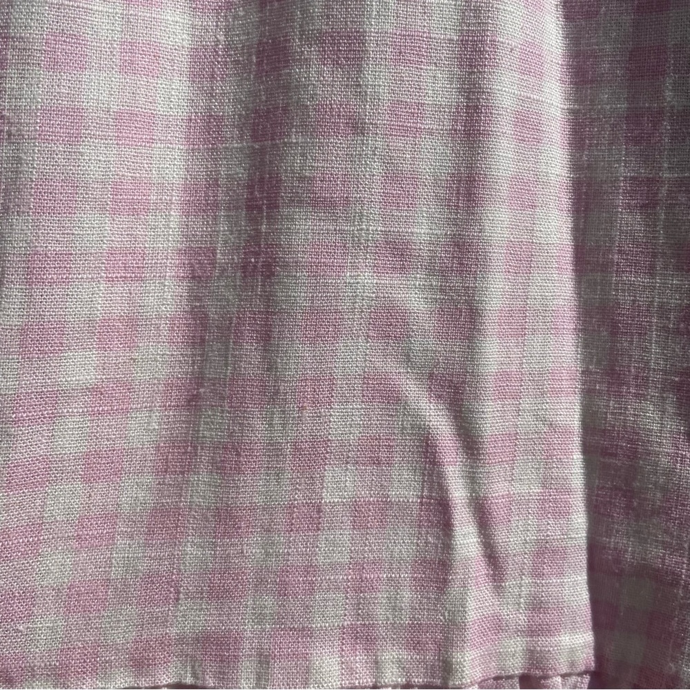 Nwt Draper James skirt RSVP Pink White Gingham plaid ruffle hem womens 10 - Picture 5 of 9